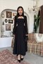 Black Transparent Dress with Sleeve Detail