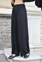 Women's Modal Scuba High Waist Pocketed Wide Leg Pants-Black - 5