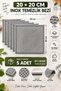 Multi-Purpose Inox Wire Cleaning Cloth 20X20 cm Single Layer Kitchen Dishcloth for Tough Dirt 5 Pieces - 5