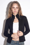 High Neck Long Sleeve Glitter Buttoned Top