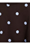 Ozmarka New Season Brown Polka Dot Oversize Women's Thick Sweatshirt - 6