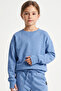 Comfy V Crew Neck Finger-Loop Sweatshirt