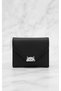 Kuki Cat Buckle Faux Leather Women's Wallet & Card Holder-Black-Anthracite-Purple - 5