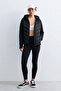 Women's Diver Detail Inflatable Coat - Black - 2