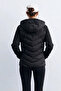 Women's Diver Detail Inflatable Coat - Black - 4