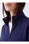 Ozmarka New Season Navy Blue High Collar Women's Sweatshirt Tunic - 3