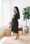 Allesa Ruffle Detailed Maternity and Postpartum Knitted Dressing Gown - 2