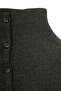 High Neck Long Sleeve Glitter Buttoned Top - 6