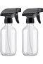 Spray Bottle, 300ml, Set of 2 Fine Mist Empty Spray Bottles, Refillable Multipurpose Sprayer, Leakpr