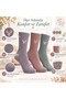 Women's Deer-Embroidered Corded Fabric Ankle Socks, 3-Pack – Soft-Textured Pastel-Colored Casual Socks BX - 3