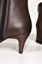 Julie Kitten Heel Pointed Toe Zipper Boots - 4