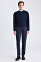Ds Damat Relaxed Fit (Pile-Free) Navy Blue Dobby Jogger Pants - 4