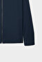 Relaxed Fit Navy Blue Diagonal Coat - 6