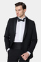 Slim Fit Black Crepe Pattern Tuxedo Suit - 6