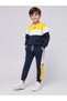 Boys' Crew Neck Color Block Sweatshirt and Pants Top and Bottom Set - 2