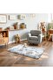 Tie Dye Shaggy Fluffy Area Rug, Non-Slip Silicone Backing Soft Microfiber Plush Carpet, Washable Dec