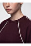 Plum soft touch Oversized women's sweatshirt - 3