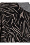 Peak New Season Black Crew Neck Patterned Blouse - 2