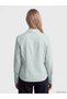 Peak New Season White Striped Modal Blend Pleated Women's Shirt - 4