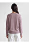 Lcw Everyday Lilac Crew Neck Embroidered Women's Knitwear Sweater - 4