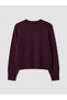 Özmarka New Season Plum Color Crew Neck Women's Knitwear Cardigan - 7