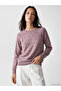 Lcw Everyday Lilac Crew Neck Embroidered Women's Knitwear Sweater