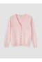 Özmarka New Season Pink V-Neck Women's Knitwear Cardigan - 5