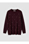 Lcw Everyday Women's Plum Crew Neck Stone Knit Sweater - 5