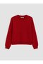 Özmarka New Season Red Stone Oversize Women's Knitwear Sweater - 5