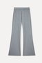 Women's Gray Melange Flare Fit Leggings