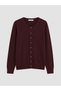Vizyon New Season Plum Color Crew Neck Women's Knitwear Cardigan - 4