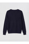Ozmarka New Season Navy Blue V-Neck Women's Knitwear Cardigan - 6