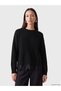 Ozmarka New Season Black Lace Detailed Women's Knitwear Sweater
