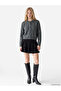 Xside Anthracite Bow Embroidered Women's Knitwear Cardigan - 2