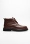 Genuine Leather Brown Zippered Comfortable Men's Winter Boots Luass30Al0081 - 2