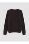 Ozmarka New Season Brown Crew Neck Stoned Women's Knitwear Cardigan - 6