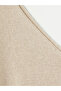 Lcw Curve Beige V-Neck Plus Size Women's Knitwear Sweater - 6