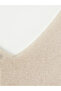 Lcw Curve Beige V-Neck Plus Size Women's Knitwear Sweater - 7