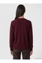 Vizyon New Season Plum Color Crew Neck Women's Knitwear Cardigan - 2