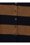 Vizyon New Season Brown Crew Neck Striped Women's Knitwear Cardigan - 6