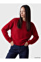 Özmarka New Season Red Stone Oversize Women's Knitwear Sweater