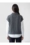 Peak New Season Anthracite Asymmetrical Collar Women's Knitwear Sweater - 4