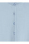 Vizyon New Season Blue Crew Neck Long Sleeve Women's Knitwear Cardigan - 6