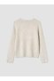 Özmarka New Season Beige Crew Neck Women's Knitwear Sweater - 7
