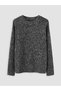 Özmarka New Season Black Patterned Oversize Women's Knitwear Sweater - 5