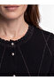 Ozmarka New Season Black Diamond Patterned Women's Knitwear Cardigan - 3