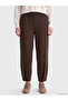 Brown Elastic Waist Soft Touch Women's Sweatpants - 2