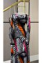 Printed Stretch Maxi Dress - 8