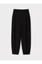 Özmarka New Season Black Soft Touch Women's Sweatpants with Elastic Waist - 5
