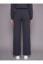 Ozmarka New Season Anthracite Modal Blend Wide Leg Women's Sweatpants - 4